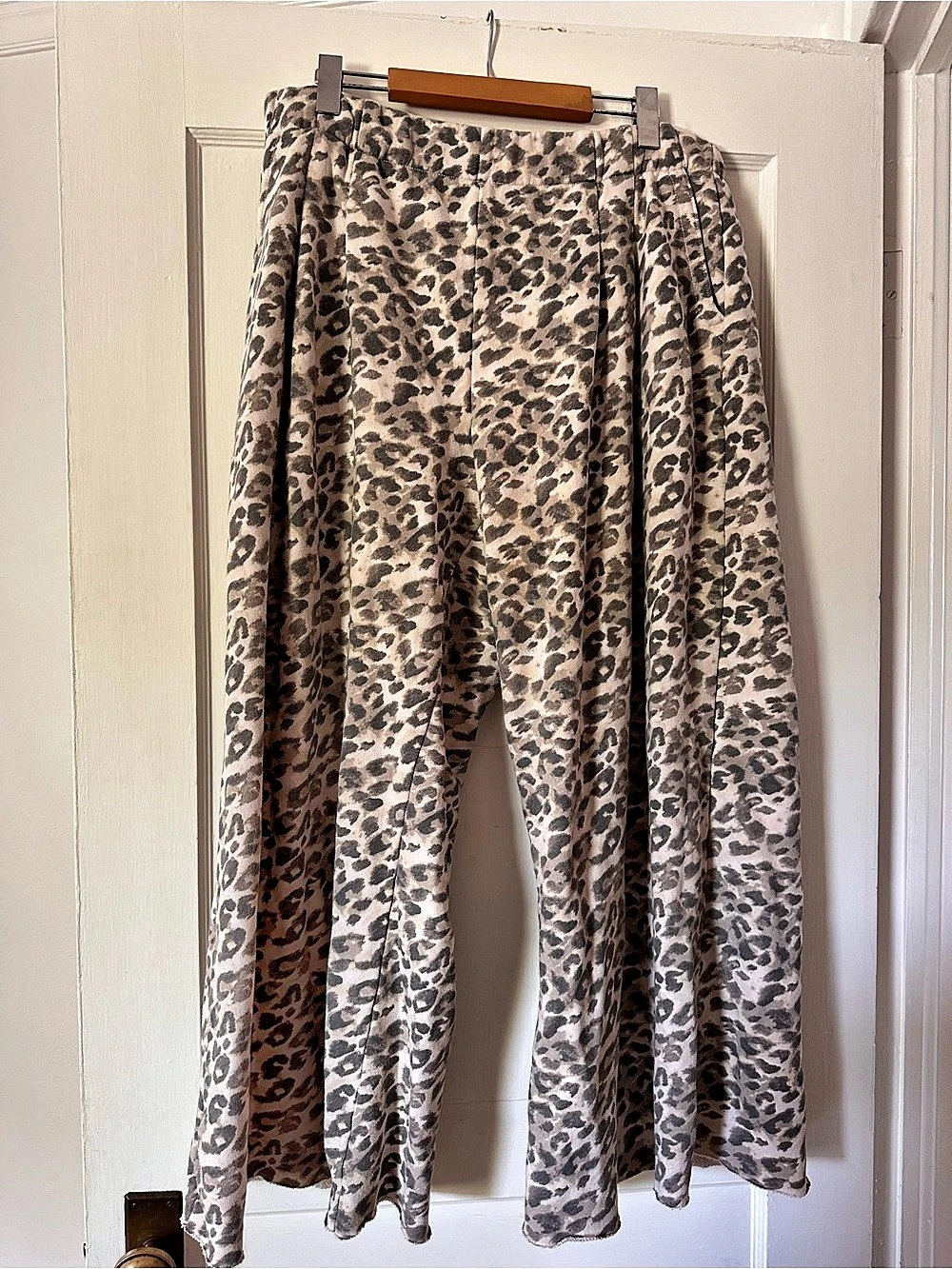 Aerie Leopard Wide Leg Pants